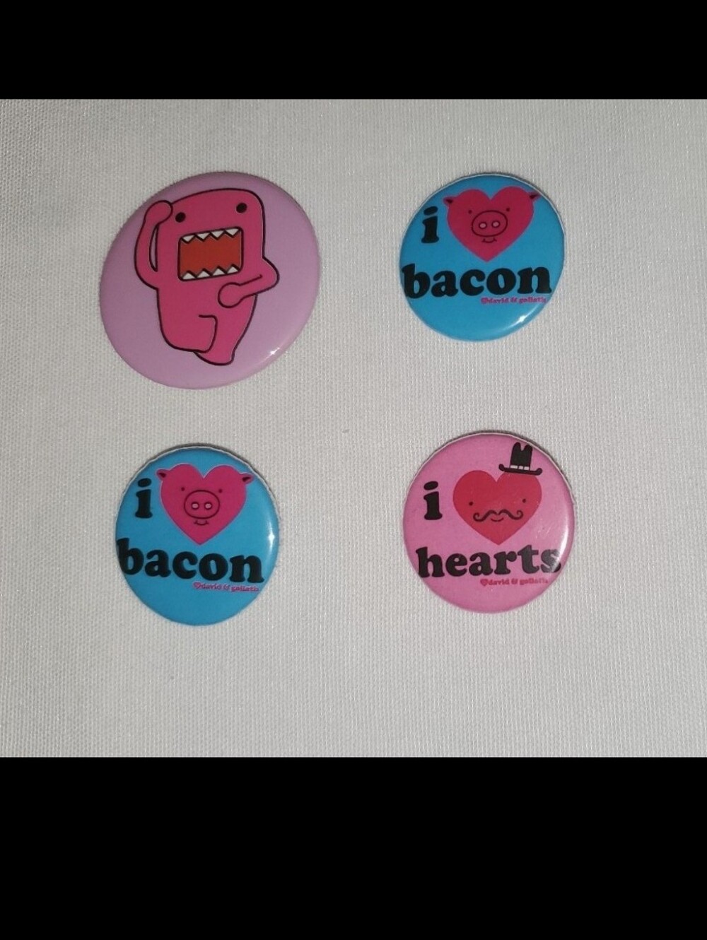 Domo Kun Merch Domo Merch Pink Domo Pin David and Goliath Pins Set 4 Pins y2k